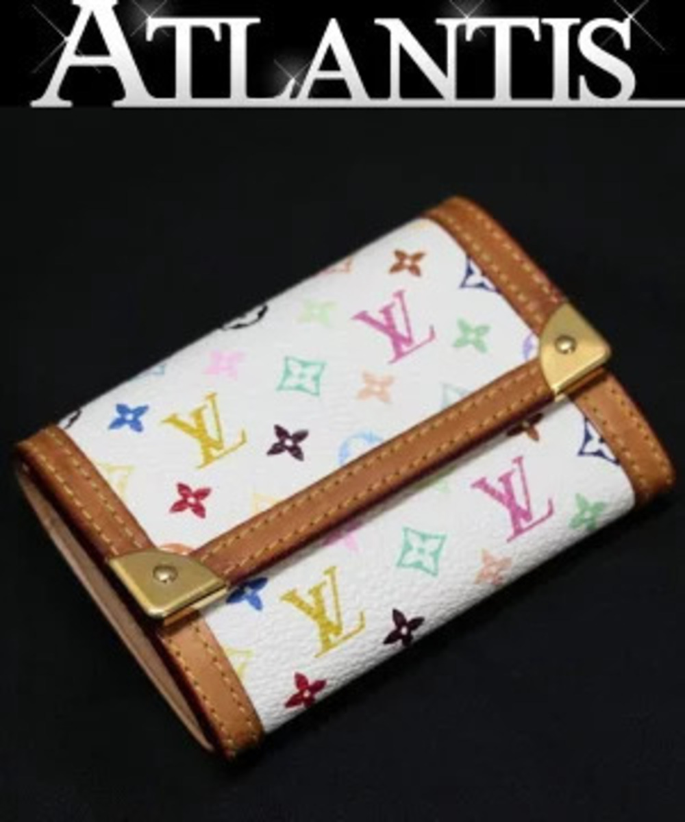 Louis Vuitton Portemonnaie Plat coin case Wallet Card Multicolor